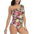 thumbnail image 3 of Haiem Easter Eggs Women's One Piece Swimsuits Tummy Control One Shoulder Bathing Suits Ruffle Swimwear-X-Large, 3 of 8