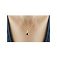 thumbnail image 2 of JewelersClub Silver Necklaces for Women –Silver Necklace for Women 14K Gold Plated Silver – Sapphire Necklace Centerpiece, White Diamond Accents – Hypoallergenic Pendant, 2 of 4