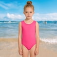 thumbnail image 4 of BOBOGOJP Tween Girls Swimsuits Summer Teen Girl Ruffle Sleeveless One Piece Bathing Suit Size 6-15 Years Hot Pink for Size 5-6 Years, 4 of 4
