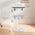 thumbnail image 2 of PinkSheep Small Side Table End Table Accent Table Tray Table Mini Table Little Table for Living Room Small Spaces, White, Height Adjustable, 2 of 8