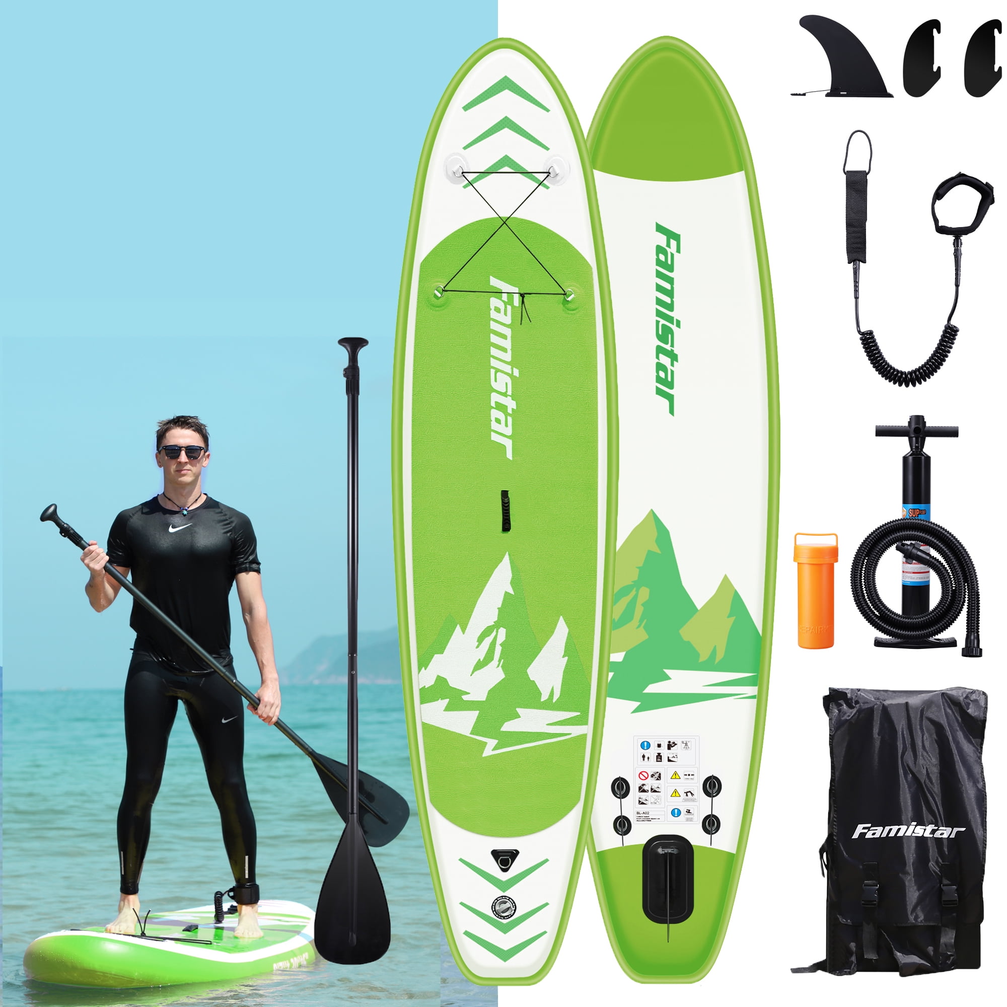 Adjustable Inflatable Stand Up Paddle Board Paddleboard SUP Surfing Pump Kayak 