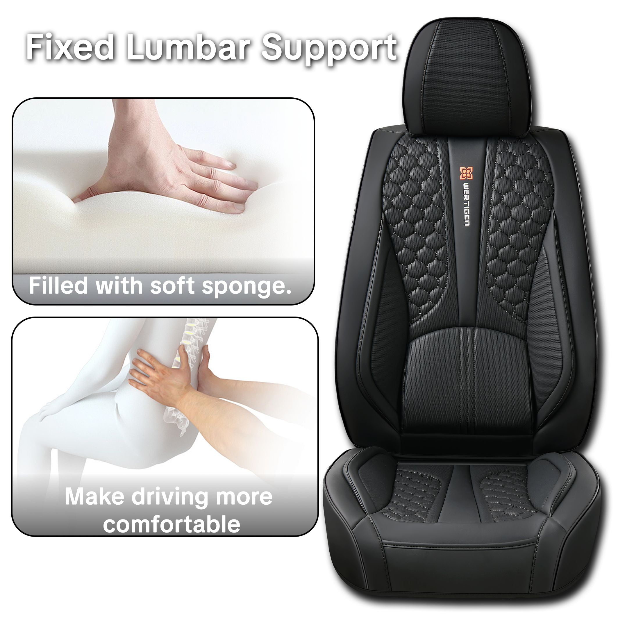 For Hyundai Tucson 2005-2026 Car Seat Covers, Black Car Seat Covers, Faux Leather, 5 Seats Full Set, Waterproof, Anti-Slip, Protect and Upgrade Seats, Beautify the Interior of Old Cars