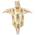 thumbnail image 2 of FORMRS Wearable Blanket Hoodie with Sleeves for Kids Cozy Flannel Sweatshirt, Sunshine Pineapples, 2 of 7