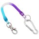 thumbnail image 2 of Silver Tone Carabiner Hook Lobster Clasp Spring Stretchy Coil Key Chain Cord, 2 of 5