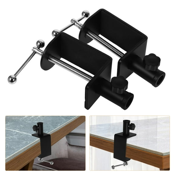 HEMOTON 2 Pcs Bracket over The Table Rod Stand with Clamps Work 14.50X6.50X4.50CM