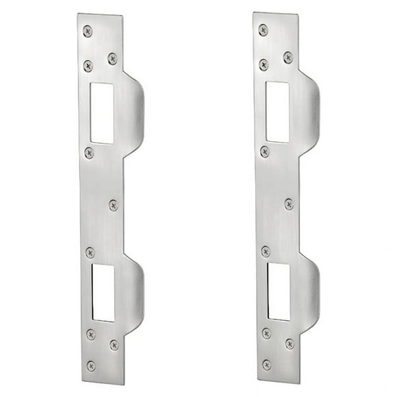 Door Strike Plate Double Holes, Heavy-Duty Latch Reinforcement Plate for Door HandXL17156