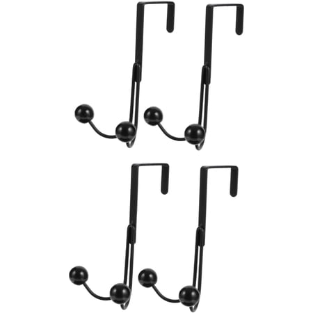 4 Pcs Double Hook Over Door Clothes Hanger Rack Outdoor Towel Hooks Towel Racks for Bathroom Door Over The Door Coat Hook Over Door Hanger Outdoor Towel Rack Hanging Hook Door Hook