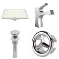thumbnail image 1 of 18.25-in. W CUPC Rectangle Bathroom Undermount Sink Set In Biscuit - Chrome Hardware - Overflow Drain Incl. AI-25974, 1 of 9