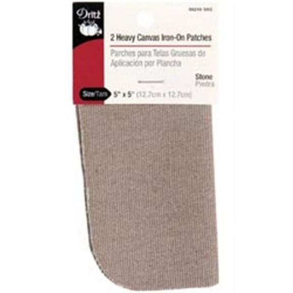 Dritz Canvas Iron-On Patches - Stone (2ct)