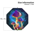 thumbnail image 3 of Kll Octagon Drink Coasters Set Of 4,Pu Leather Absorbent Coasters Set Decorative Coffee Cup Coasters Housewarming Gift For Home Decor-Magic Mushrooms ,Fireflies, 3 of 9