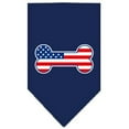 thumbnail image 3 of Pet and Dog Bandana Screen Printed, "Bone Shaped American Flag", 3 of 10