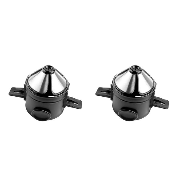 tamizeot Coffee Filter Double-Layer Handle Tea Dripper Stainless Foldable Reusable Easy Clean Portable Pour Over Coffee Dripper 2Set