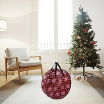 Christmas Wreath Storage Bag Home Textile Organizer Durable Holiday Container With Reinforced Handle For Xmas Wreaths