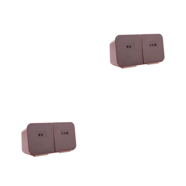 Organizador de baño Cateissary caja de almacenamiento plástico resistente al agua 2Conjunto rosado morado