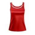 thumbnail image 4 of DHFJKG Women Silk Satin Tank Top Pearl Scoop Neck Summer Blouse Sleeveless Shirt Business Casual Dressy Outfit Vacation Clothes Stylish Tops, 4 of 4