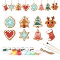 thumbnail image 1 of Maytalsory Own DIY Christmas Tree Decorations Pack inspire creative inspiration. Of 8 Numbers Painting By Set For Hanging With Hemp Rope, 1 of 6