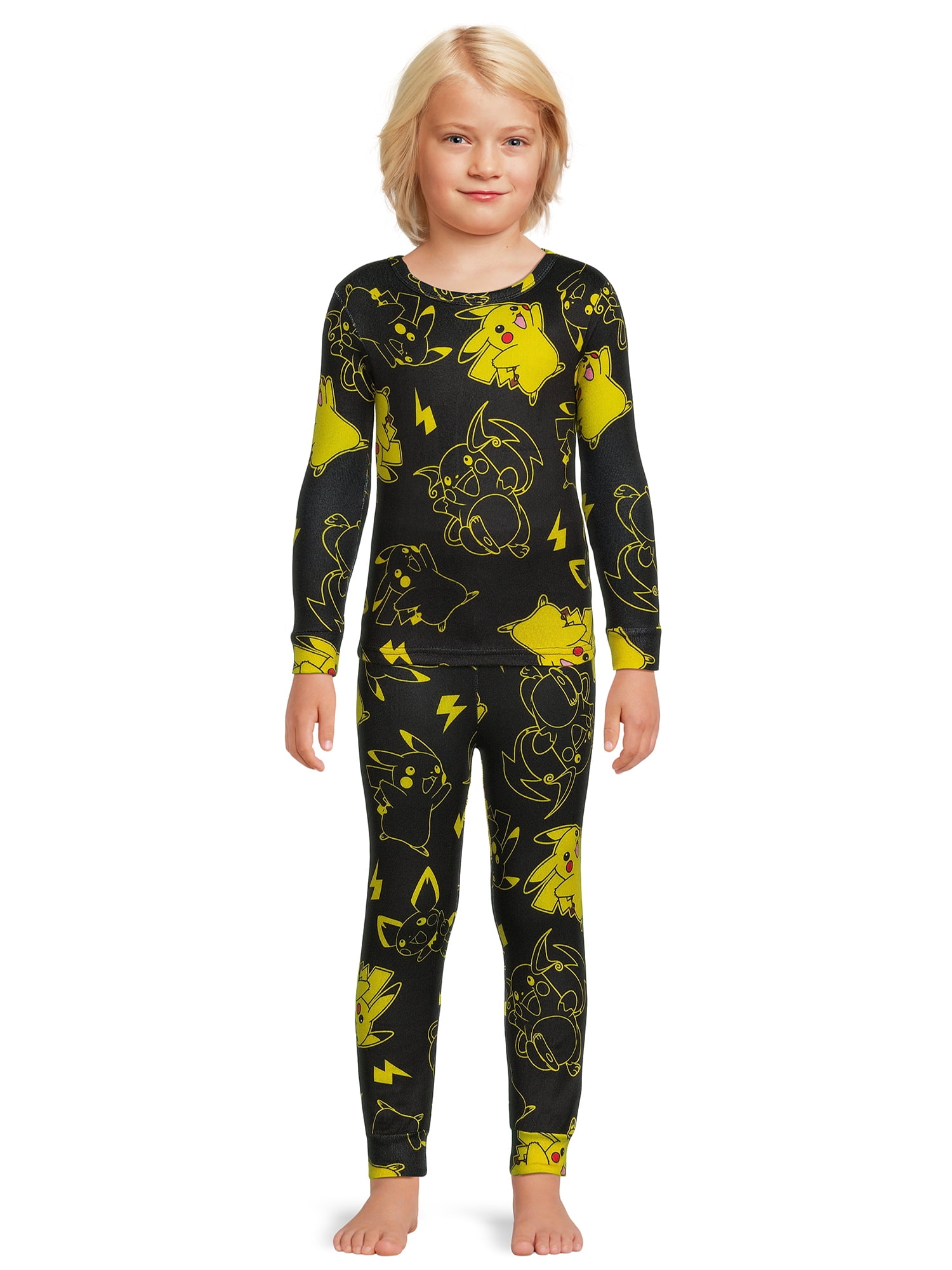 Nintendo Boys Pokémon Pikachu All Over Print 2-Piece Pajama Set, Sizes 4-10