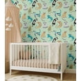 thumbnail image 5 of S4Sassy Peel & Stick Vinyl Wallpaper, Cat Print Wallpaper Contact Paper Waterproof - Green, 25"X 120", Removable Walls Covering For Kids Room Wall Decor, Baby Room, Playroom, 5 of 8