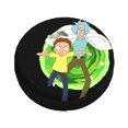 thumbnail image 3 of Cute Cartoon Rick And Morty Spare Tire Cover Wheel Protectors For Trailer Rv Suv Truck Camper Travel Fits For Tire Diameter 16 Inch, 3 of 7
