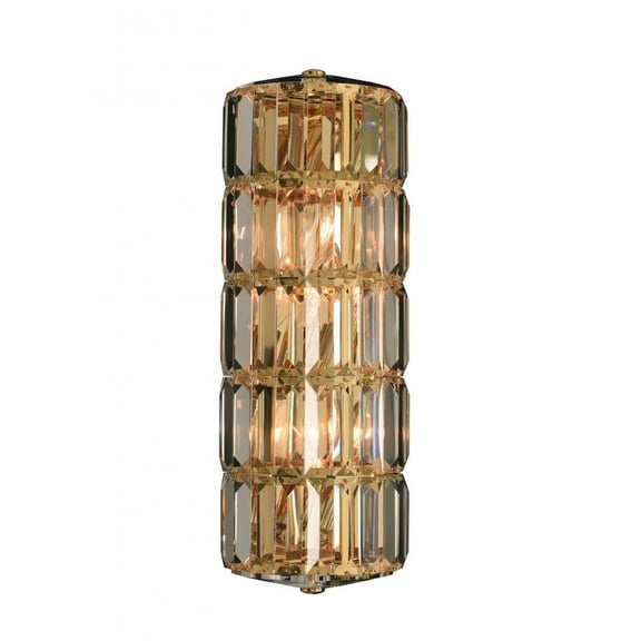 025721-018-FR001-Allegri Lighting-Julien - Three Light Medium Wall Sconce   18K Gold Finish with Firenze Clear Crystal