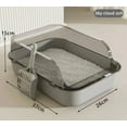 thumbnail image 5 of wuyuhangppo       Kitty Sandbox Cat Litter Box Semi-enclosed Splashproof Cat Tray Cat Toilet Cleaning Basin Supplies Pet Toilet Kitten Tray Bedpan, 5 of 6