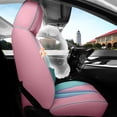 thumbnail image 2 of Red Rain Pink and Blue Leather Seat Cover Universal Car Seat Cover 2024 New 13Pcs Fit Car Auto Truck SUV (U-Pink+Blue+Blue), 2 of 8