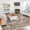 thumbnail image 2 of General Washable 8x10 Area Rugs - Large Rugs for Living Room Stain Resistant Carpet Vintage Rugs for Bedroom with Non Slip Backing Home Decor Floor Decoration Mat (8x10 Brick), 2 of 16