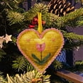 thumbnail image 5 of Valentines Hearts Ornaments, Acrylic Imitation Fabric Heart Shape Hanging,for Valentines Tree,Anniversary Wedding,Party DIY Crafts Yellow, 5 of 6