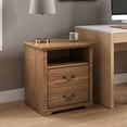 thumbnail image 4 of Furniture of America Chara Modern Wood 2-Drawer Nightstand with Open Top Shelf, Walnut, 4 of 15