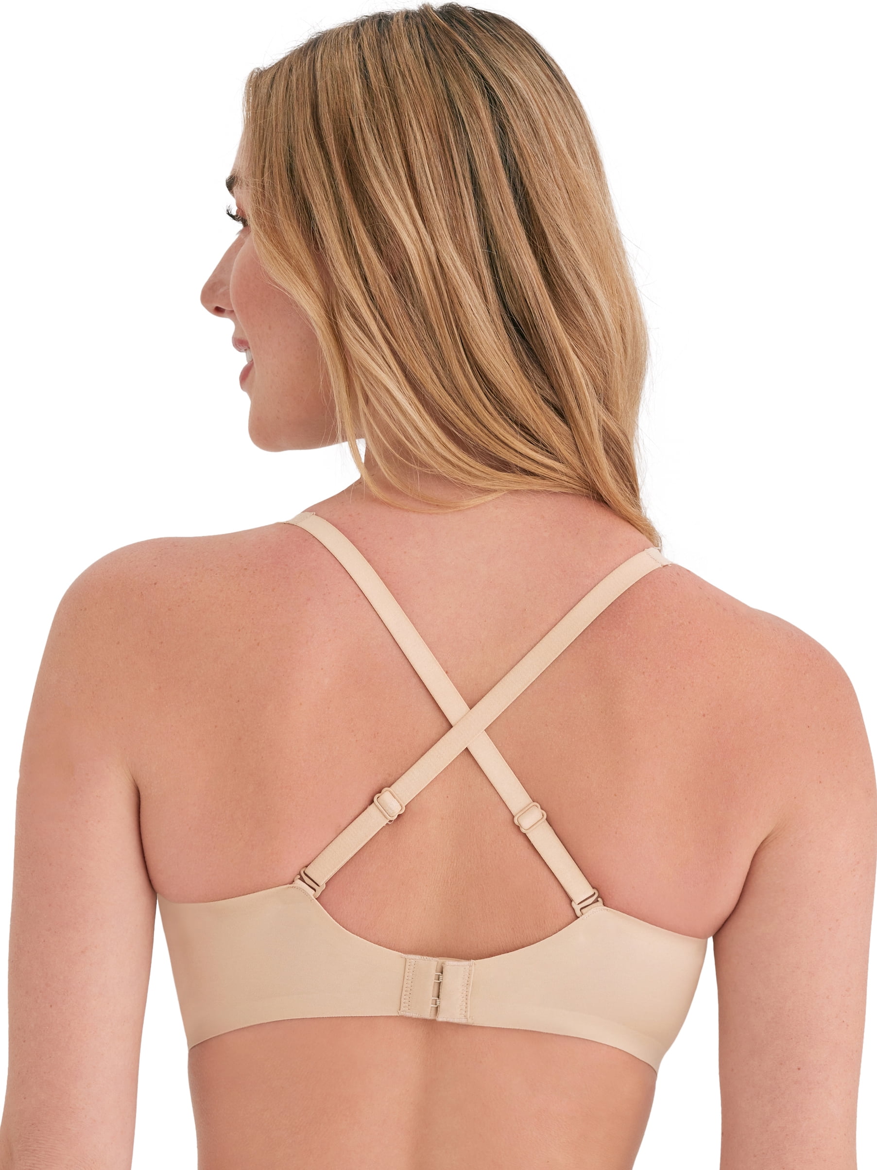Joyspun Women’s Wire-Free Bonded Plunge Bralette, Sizes S-XXXL