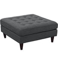 thumbnail image 2 of Modway Empress Upholstered Fabric Large Ottoman in Gray, 2 of 4