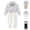 White, variant on ATOGUTA Boy Suspenders Outfit Boys Suit Set Boy Dresswear Outfit Kids Suits Boy Wedding Dress Size 1T-12, White