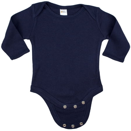 Earth Elements Baby Unisex Long Sleeve Bodysuit 3-6 Months Navy Blue
