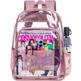 thumbnail image 1 of Mochila AGSDON - Mochila transparente para mujer, color rosa, 1 of 8