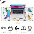 thumbnail image 5 of Long Mouse Pads for Desk,White Dinosaurs Pineapples Bolts Pattern Desk Mats on Top Of Desks, Desk Mouse Pad Extra Large with 3mm Non-Slip Base and Stitched Edge for Gaming,Office,Work,Home 35.4"x15.7", 5 of 6