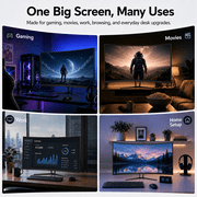 Deco Gear 39\ Curved Gaming Monitor, QHD 2560x1440 VA, 165Hz 1ms MPRT, AMD FreeSync, USB-C 65W, HDMI 2.0 & DP 1.4, Built-in Speakers, 3000R