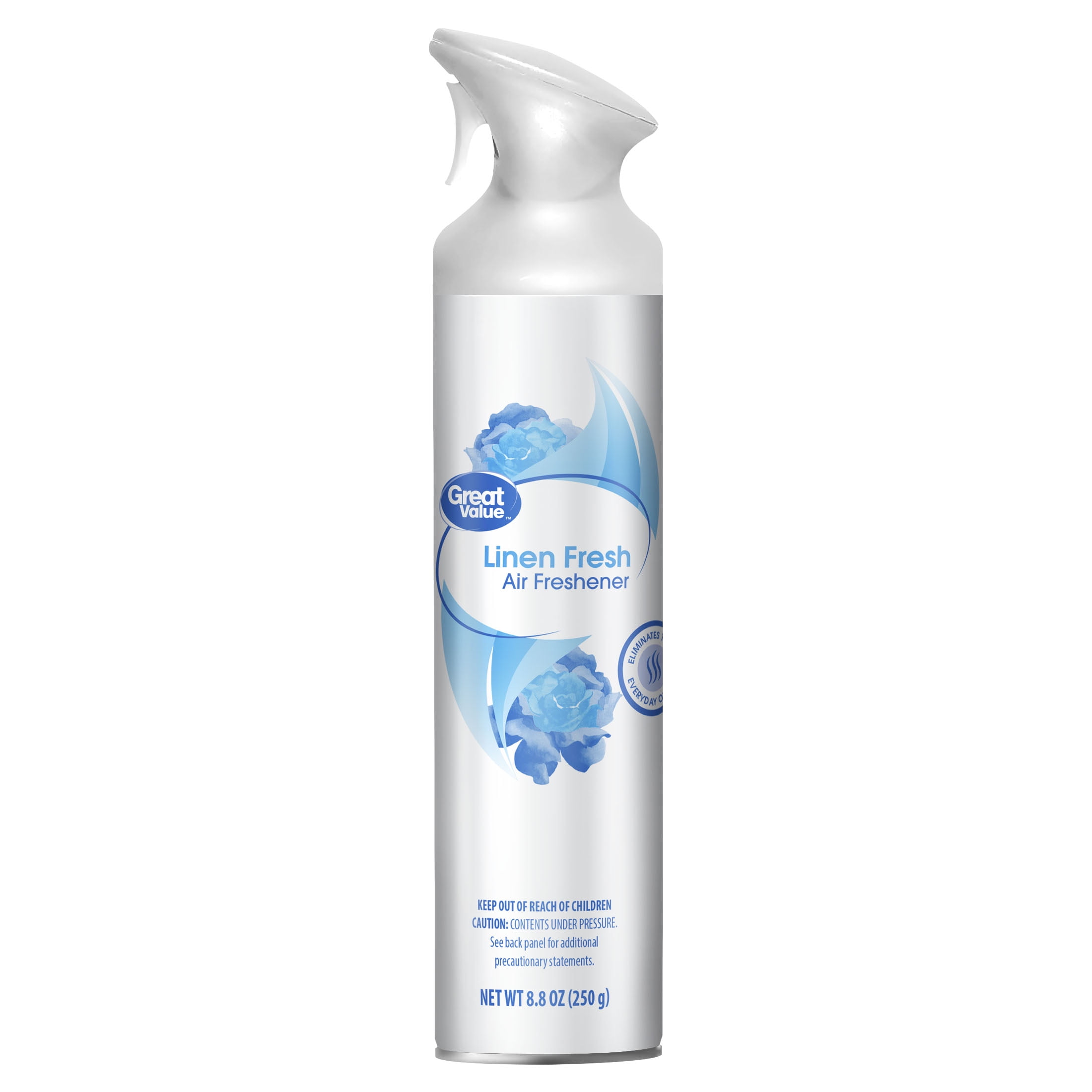 Great Value Manual Aerosol Odor Eliminator Air Freshener, Linen Fresh