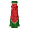 thumbnail image 4 of Watermelon Red And Bright Long Dress Female Clothing Prom Dress Dress Women Elegant Luxury, 4 of 7