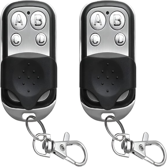 GJX 2 Pack 433.92 Mhz Garage Door Opener Remote, 4 Channel Universal Garage Door Remote for Most Manufacturers Gadgets, Car, Home and Garage