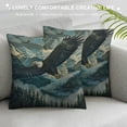 thumbnail image 3 of Orinice Eagle Mountain Forest Graphic Decorative Cushion Throw Pillow Cover Short Plush for Home Couch Living Room Bed Sofa Car Bedroom 1PC 12x12in, 3 of 5
