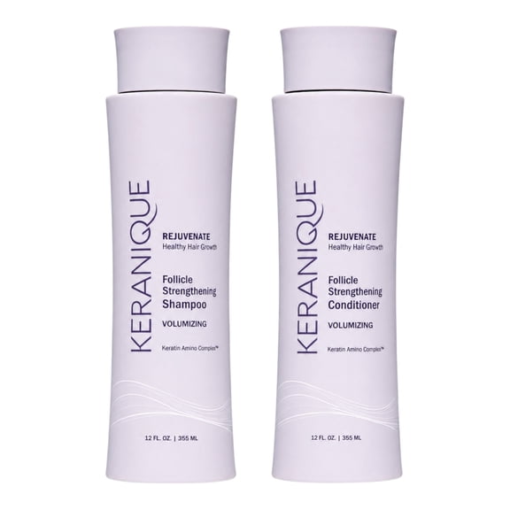 Keranique Volumizing Follicle Strengthening Shampoo & Conditioner 12 Oz Set