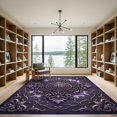 thumbnail image 2 of ODIKA 4' x 6' Machine Washable Non-Slip Area Rug, antique bordered High Traffic Rug, Purple, 1006294, 2 of 7