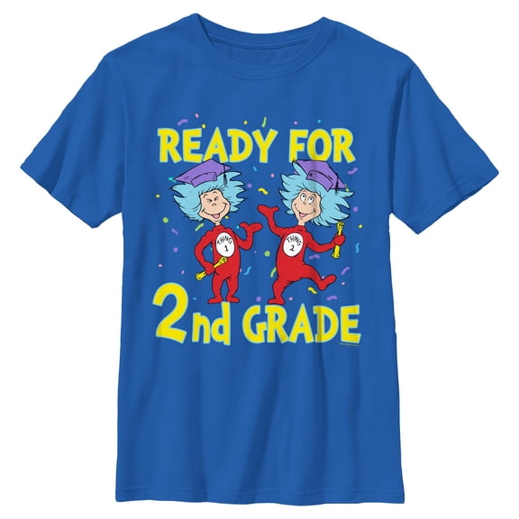 Boys Dr. Seuss Ready For Second Grade T Shirt