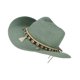 thumbnail image 2 of Sonducket Sombrero de vaquero con protección solar, estilo occidental elegante, sombrero de ala ancha, sombrero de vaquera de verano, sombrero Sombreros verde, 2 of 6