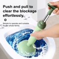 thumbnail image 2 of Sylvtty High Pressure Silicone Toilet Plunger Pump Anti-Clogging Drain Cleaners Powerful Suction Cup Telescopic Handle Toilet Clog Remover, 2 of 6