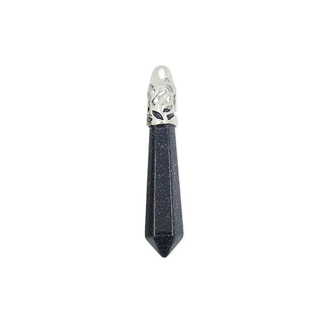 Collier Pendentif Perle Long Hexagonal Point de Guérison Opale Bijoux Hommes Femmes
