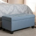 thumbnail image 2 of Bowery Hill Banc Ottoman Rembourré avec Rangement, Bleu Pâle, 2 of 12