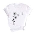 thumbnail image 3 of Pompotops Femmes Été Vintage Imprimé Casual Manches Courtes Tops Blouse, 3 of 5