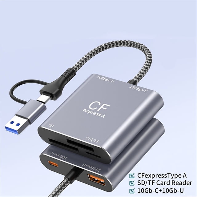 CFexpress 3in1 TypeA SD TF High Speed Card Reader USB3.2 Gen2 10Gbps USB-C Hub A