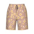 thumbnail image 6 of KLL Cute Bee Men's Casual Summer Beach Shorts Hawaiian Shorts with Pockets-Medium, 6 of 6